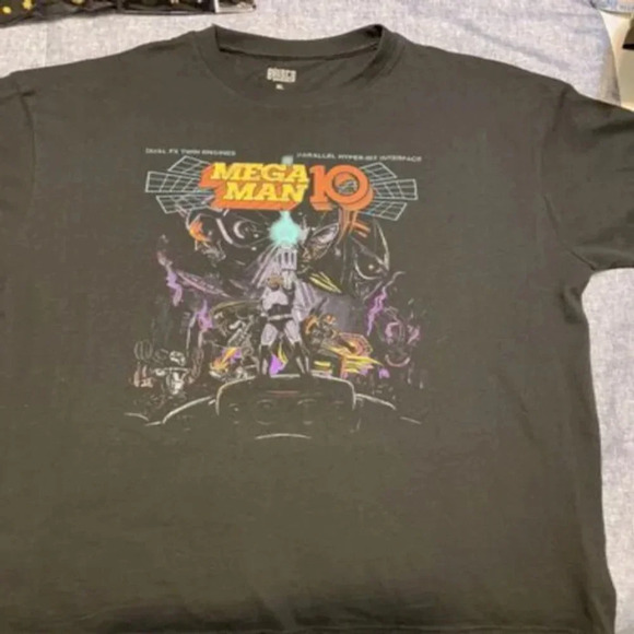 Mega Man Mega Man 10 Black Adult T-Shirt. Size XL. new no Tag - Picture 1 of 6